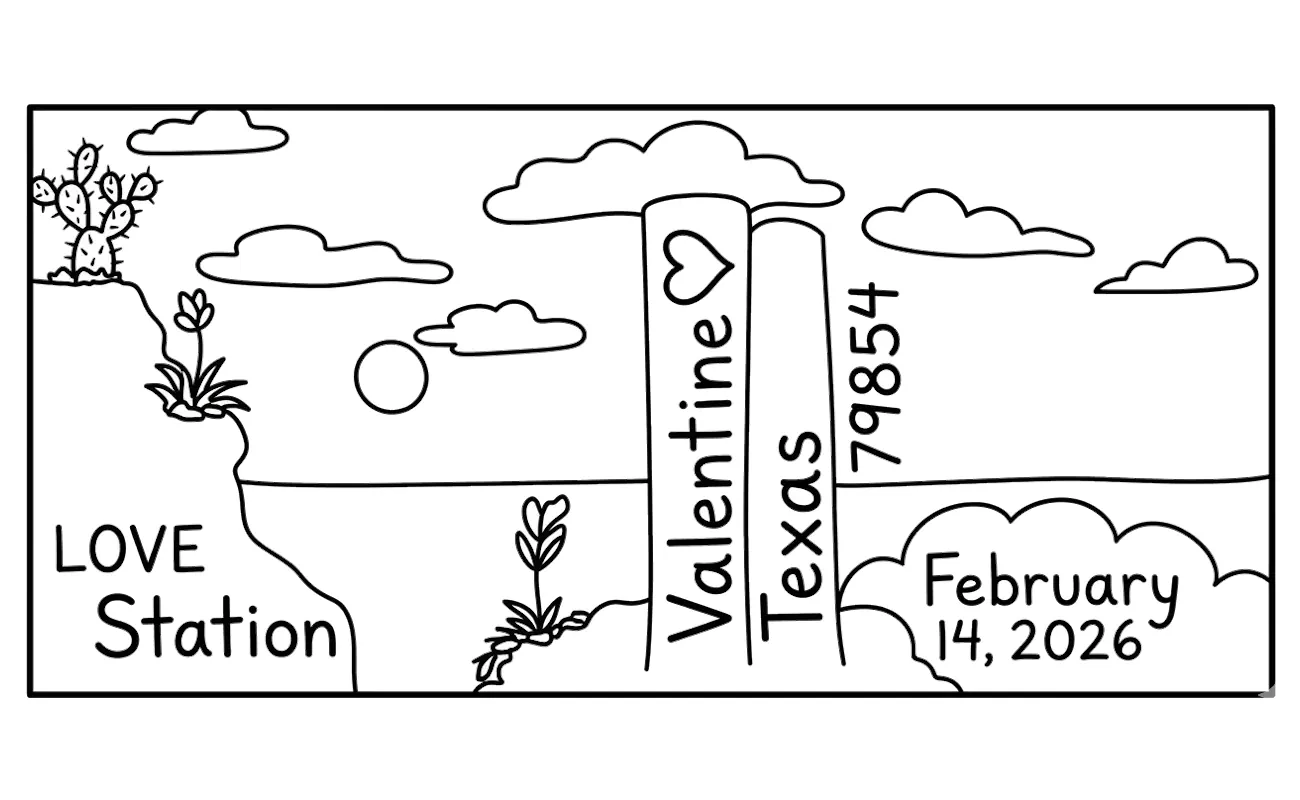 A Desert Heart for Valentine's Day (Love Station) - Valentine, TX