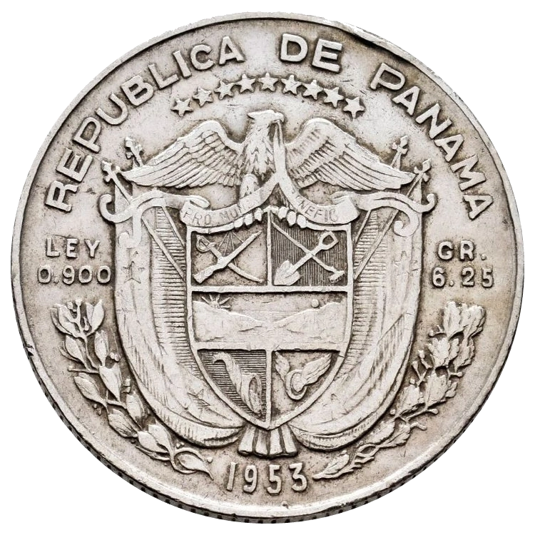 Un Cuarto de Balboa (Cincuentenario) Reverse