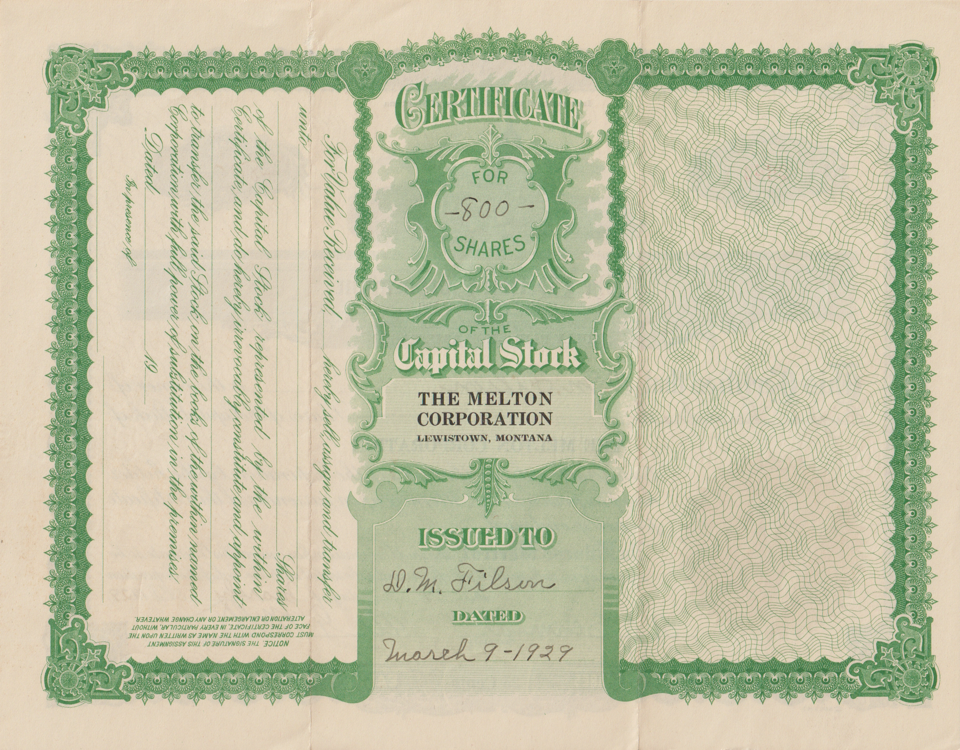 The Melton Corporation Reverse View