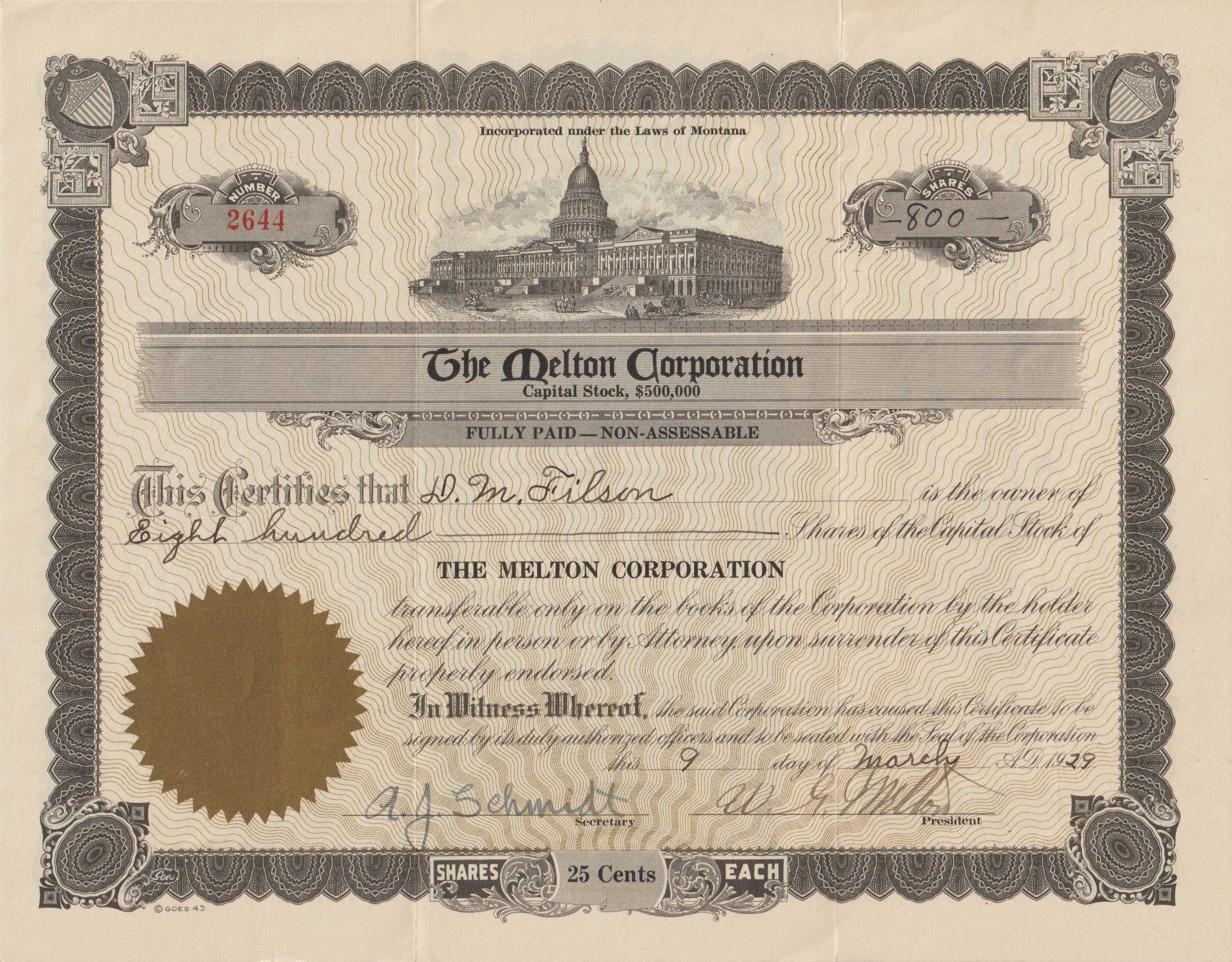 The Melton Corporation Front View